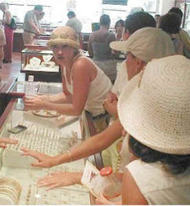 Busy jewellery store